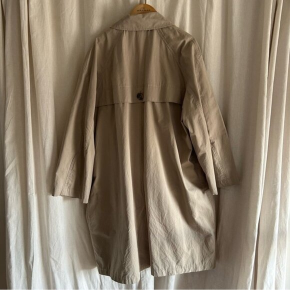 ZARA Beige Oversized Trench Coat Size S - Picture 8 of 9
